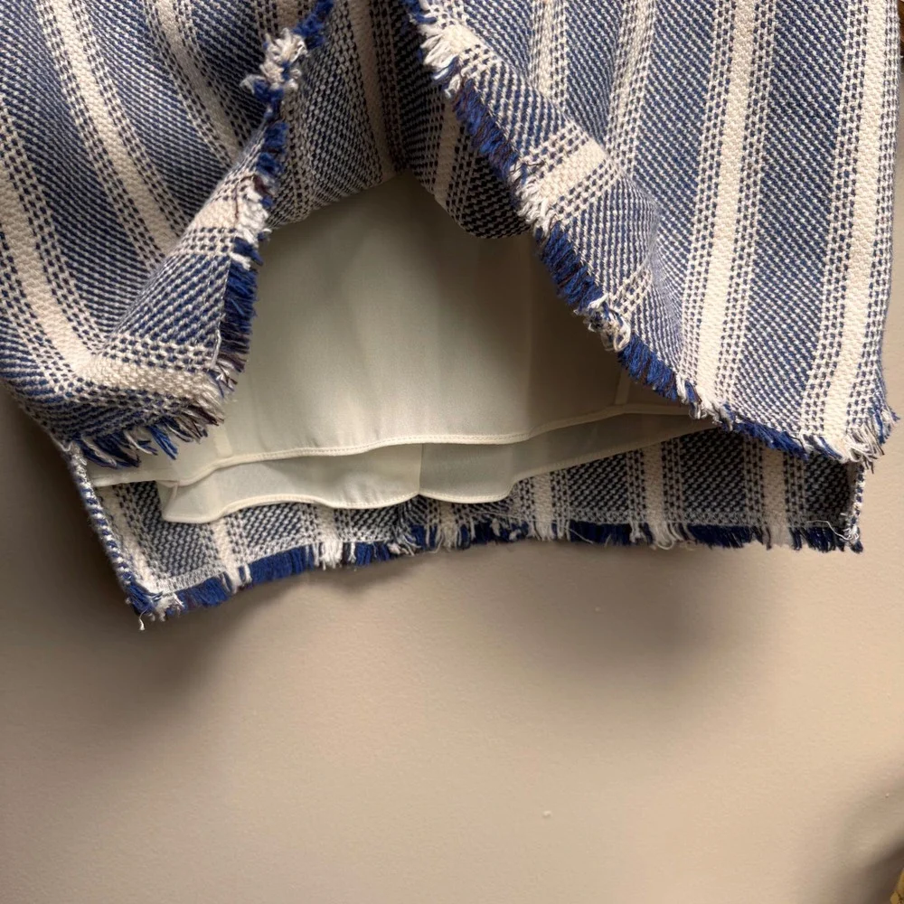 Greylin Anthropologie Boho Linen Cotton Crop Top M Sheer Sleeves Organza Coastal - Picture 5 of 11